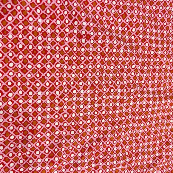 J. McLaughlin Durham Ruffle Top Size Small Catalina Cloth Geo Print 3/4 Sleeve - Picture 5 of 7